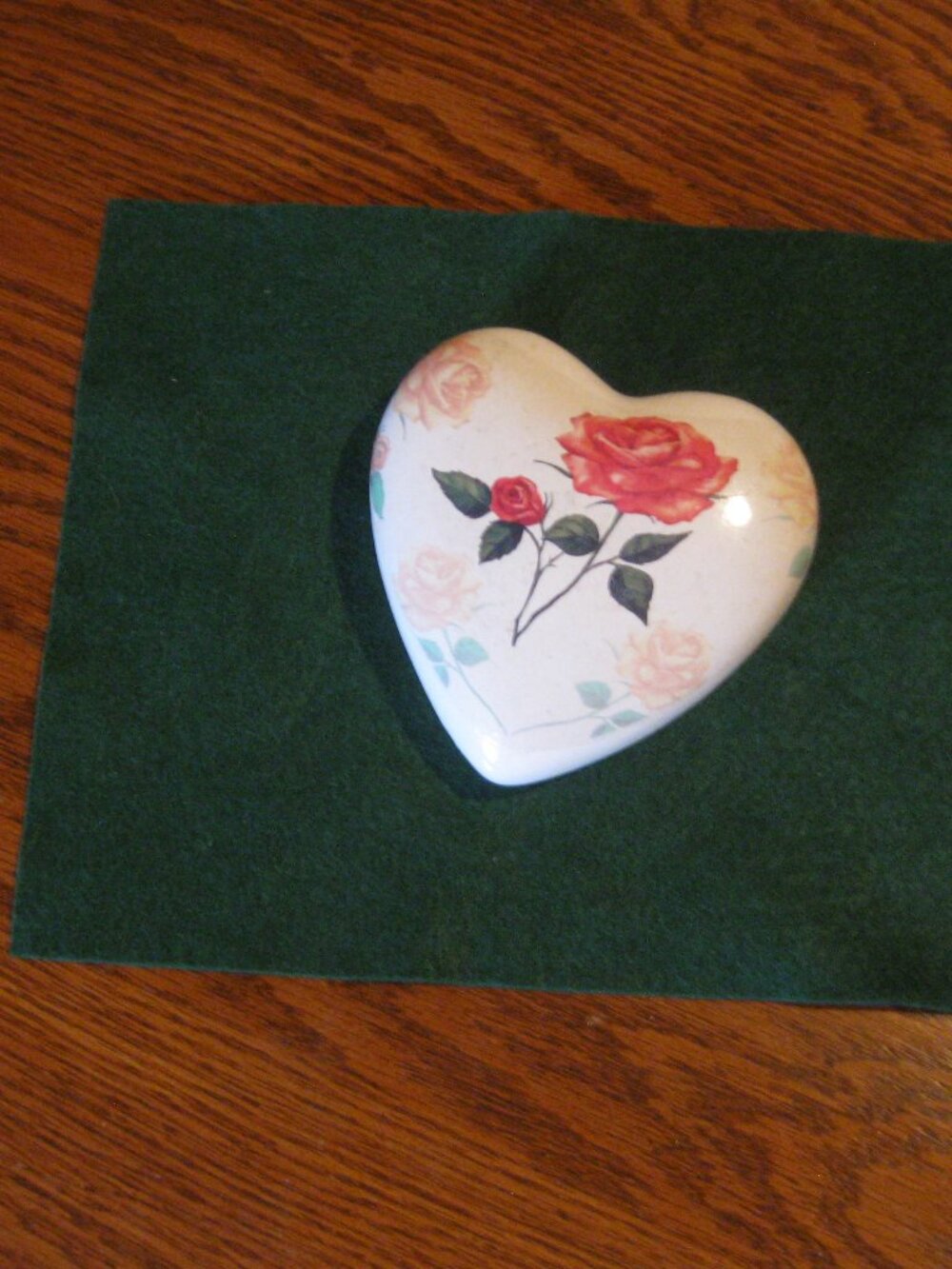 Vintage Ceramic Puff Heart